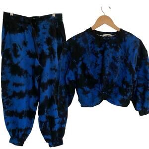 Alice + Olivia Tie-Dye Sweatshirt & Jogger Set Women’s Size S Active Lounge